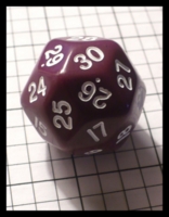 Dice : Dice - 30D - Koplow Purple with White Numerals - FA collection buy Dec 2010